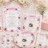 LadyBug Rosa Baby Shower Einladung