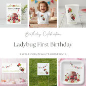 First Birthday Ladybug Banner