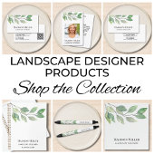 QR Code Landscape Designer Greenery Visitenkarte