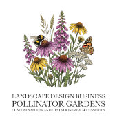 Navy Pollinator Garten Undatierter Tagebuchplaner Planer