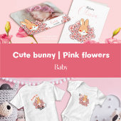 Geburtsanzeige Kaninchen Foto Florals Ankündigung