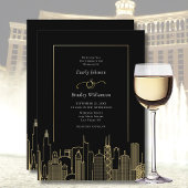 Las Vegas Skyline Black Gold Spielkarten