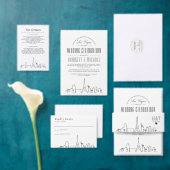 Hochzeit in Las Vegas | Moderner Deko Skyline Gästebuch (Personalisiere diese Kollektion eines unabhängigen Creators.)
