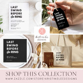 Bachelor Party Last Swing Before the Ring Minimal Einladung