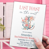 Letzter Toast Küste Bachelorette Weedkend Party Sockelschild