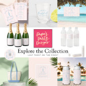 Coastal Beach Modernes Brautparty Canvas Bag Tragetasche