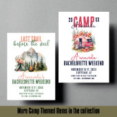 Glamping Last Train Junggeselinnen-Abschied Weeken Rechteckiger Pappuntersetzer