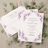 Einladung zur Hochzeit von Lavendel und Blush Rose (Personalisieren Sie die Kollektion dieses unabhängigen Creators. Test)