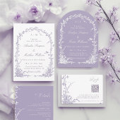 Romantic Botanical Garden Lavender Wedding Platzkarte