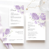 Lavender Lilac White Floral Wedding Save The Date