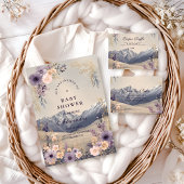 Lavender Meadow Peaks Baby Shower Einladung