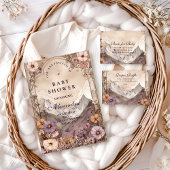Lavender Meadow Peaks Baby Shower Einladung
