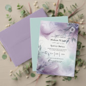 Lavendel-Mist und Wasserfarbenflüster RSVP Karte (Personalisieren Sie die Kollektion dieses unabhängigen Creators. Test)