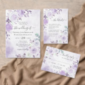 Delikate Wasserfarben Lavendel Lila Florals Begleitkarte (Personalisiere diese Kollektion eines unabhängigen Creators.)
