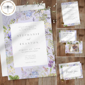 Lavender Wildflower Garden Save the Date Photo Postkarte