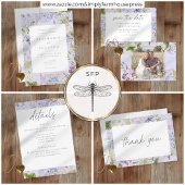 Lavender Wildflower Garden Romantic Wedding Einladung
