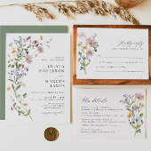 Boho Whimsical Wildblume Wedding Tischnummer