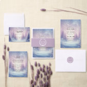 Lavender Winter Snowfall Serenade Wedding Save The Date (Personalisiere diese Kollektion eines unabhängigen Creators.)