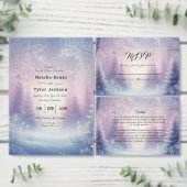 Lavender Winter Snowfall Serenade Wedding Save The Date (Personalisiere diese Kollektion eines unabhängigen Creators.)