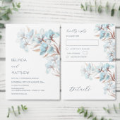 Türkis-Roségold-Blume |  Hochzeit (Personalisiere diese Kollektion eines unabhängigen Creators.)