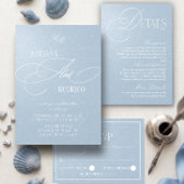 Staubblaue romantische Hochzeit Tischnummer