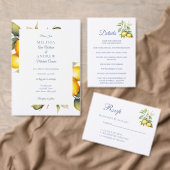 Lemon Wedding Program Hand Fan Fächer (Personalisiere diese Kollektion eines unabhängigen Creators.)