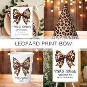 Leopard Print Two Wild Bow 2. Geburtstag Einladung