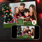 Let it Snow Cute Reindeer Name Green Christmas Kaffeetasse