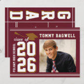 LETTERMAN GRAD school colors MAROON  Poster