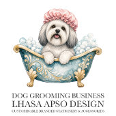Lhasa Apso Hundesalon-Geschenkgutschein - Rosa