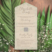 Gypsophila Watercolor Floral Rustic & Boho Wedding Acryleinladungen