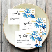 Rustikales blaues Gold Wildblumen Begleitkarte