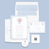 Pretty Pink And Blue Watercolor Chinoiserie Mousepad