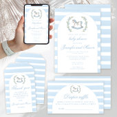 Blaue Rockpferde Böhmische Babydusche Pappteller