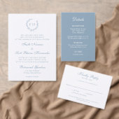 Detail Enclosure Card Dusty Blue Wedding Card Begleitkarte (Personalisiere diese Kollektion eines unabhängigen Creators.)