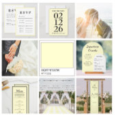 Butter Yellow Timeless Wedding RSVP Karte