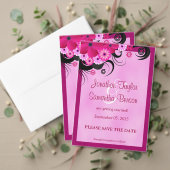 Light Fuchsia Floral Empfang Tischnummer Cards (Personalisieren Sie die Kollektion dieses unabhängigen Creators. Test)