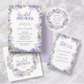 Boho Purple Floral Favor Geschenkanhänger