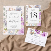 Lilac Blooms Wedding Program Hand Fan Fächer (Personalisiere diese Kollektion eines unabhängigen Creators.)