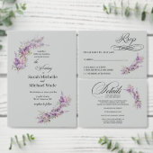 Lilac floral Response Card RSVP Karte (Personalisiere diese Kollektion eines unabhängigen Creators.)