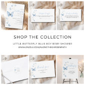 Little Butterfly Blue Boy Baby Dusche Einladung