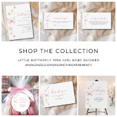 Budget Little Butterfly Baby Dusche Einladung Flyer