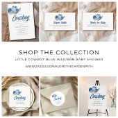 Little Cowboy Blue Western Boy Baby Shower  Serviette