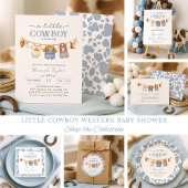 Little Cowboy Western Baby Shower Serviette