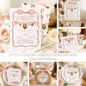 Little Cowgirl Western Baby Shower Pappteller