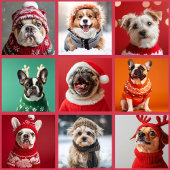 English Bulldog Snowball Fight Geschenk Tag Geschenkanhänger