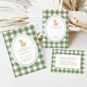 Kleines Entlein | Klassisches neutrales Gingham Serviette