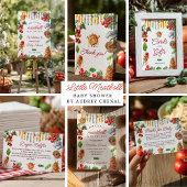 Little Meatball Pasta Baby Shower Sweets Treats Poster