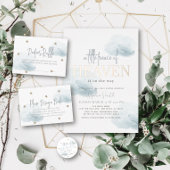 Rosa Cloud & Star Baby Duschkabine - Raffelschein Begleitkarte