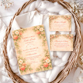 Little Peach on the Way Baby Shower Einladung